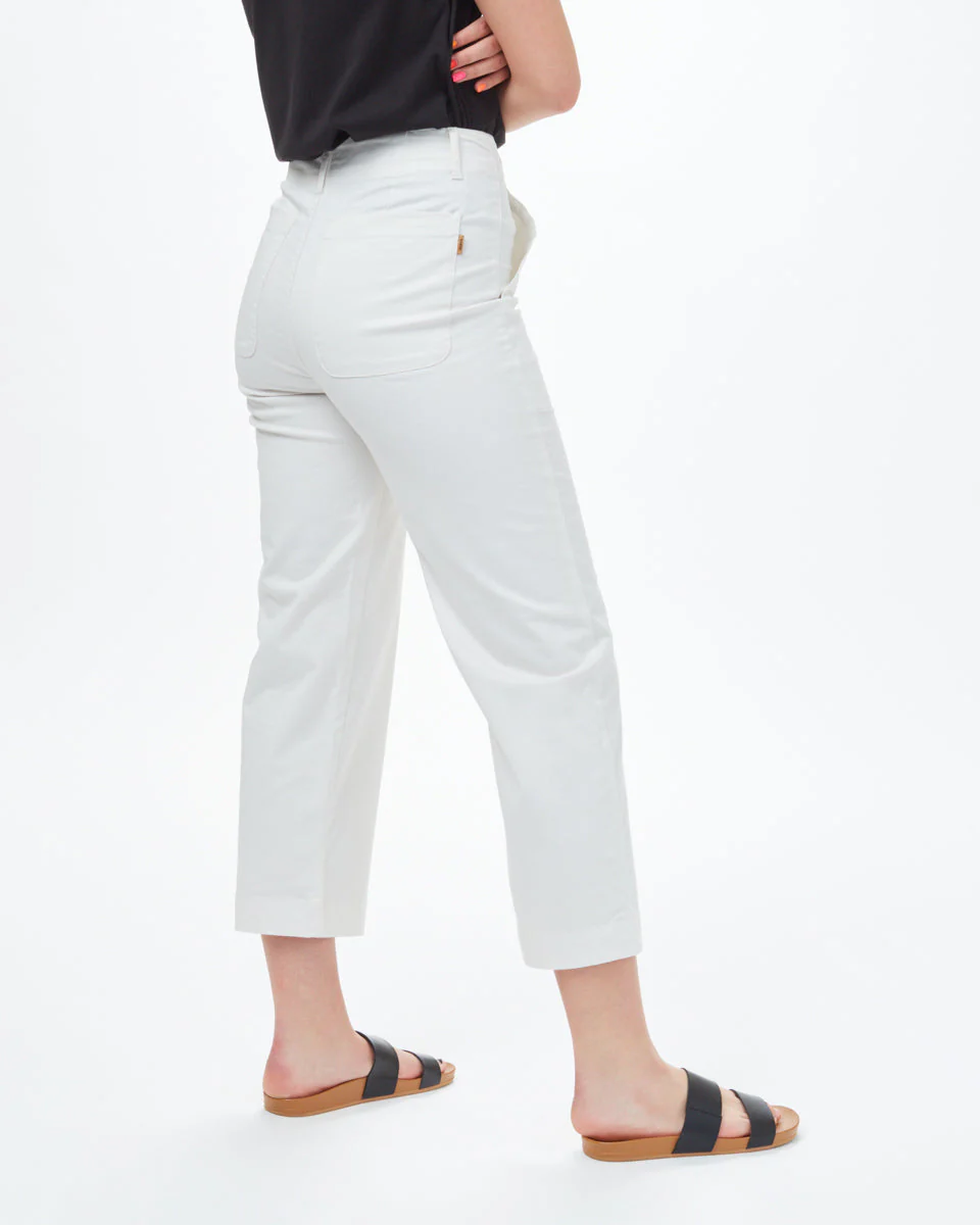 Twill Cropped Wide Leg Pant - Image 3