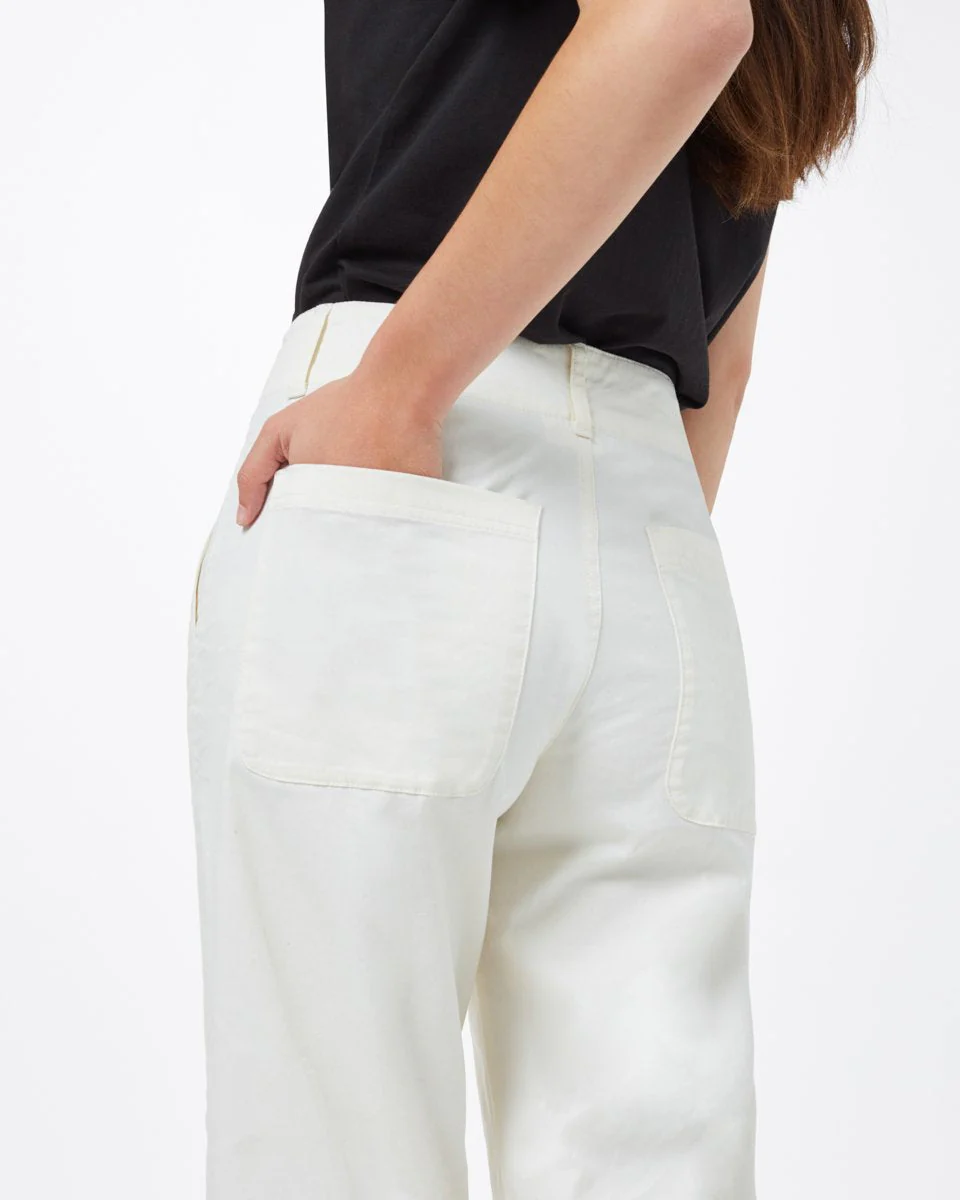 Twill Cropped Wide Leg Pant - Image 4