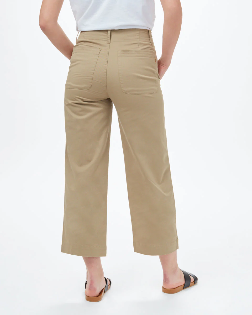 Twill Cropped Wide Leg Pant - Image 3