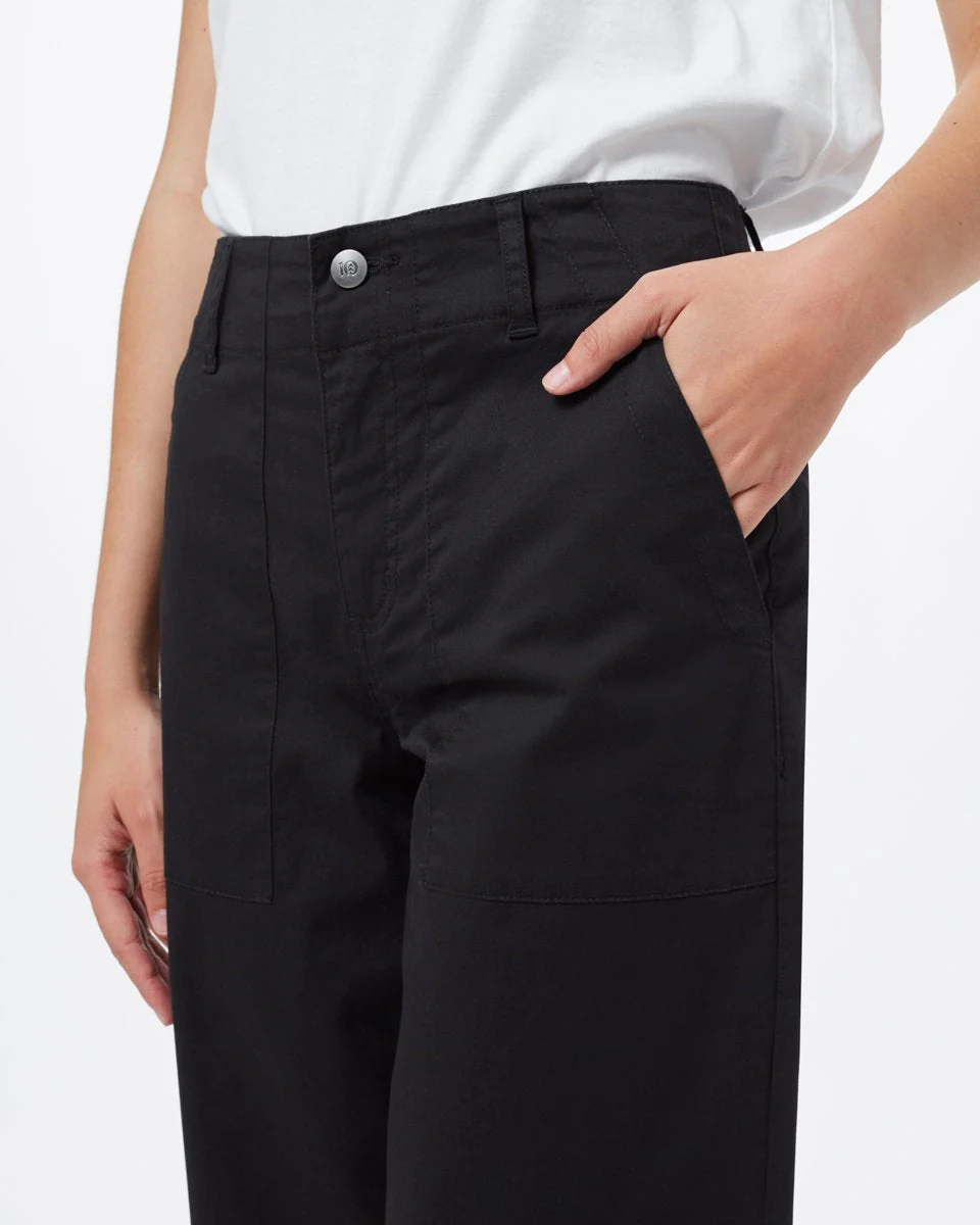 Twill Cropped Wide Leg Pant - Image 2