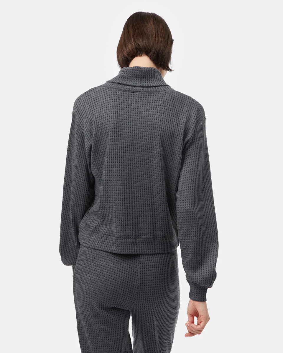 Wide Waffle Cowl Neck Top - Image 3
