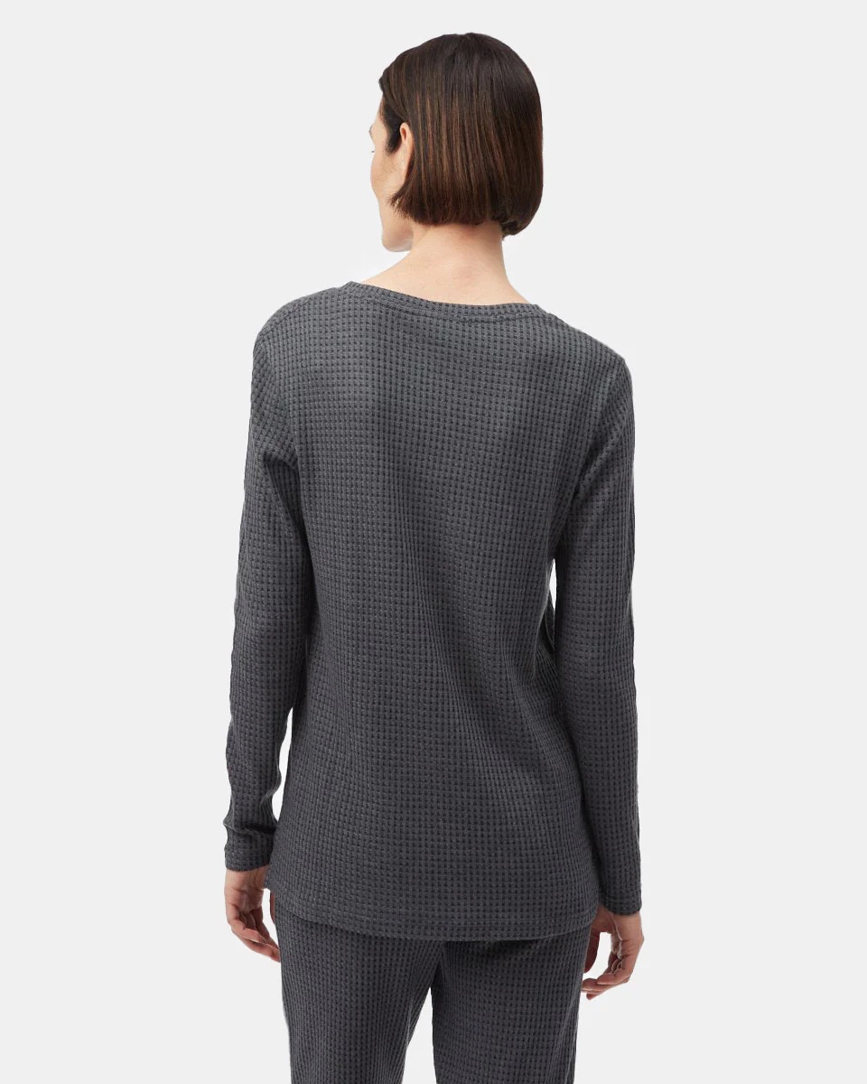 Wide Waffle V-Neck Top - Image 6