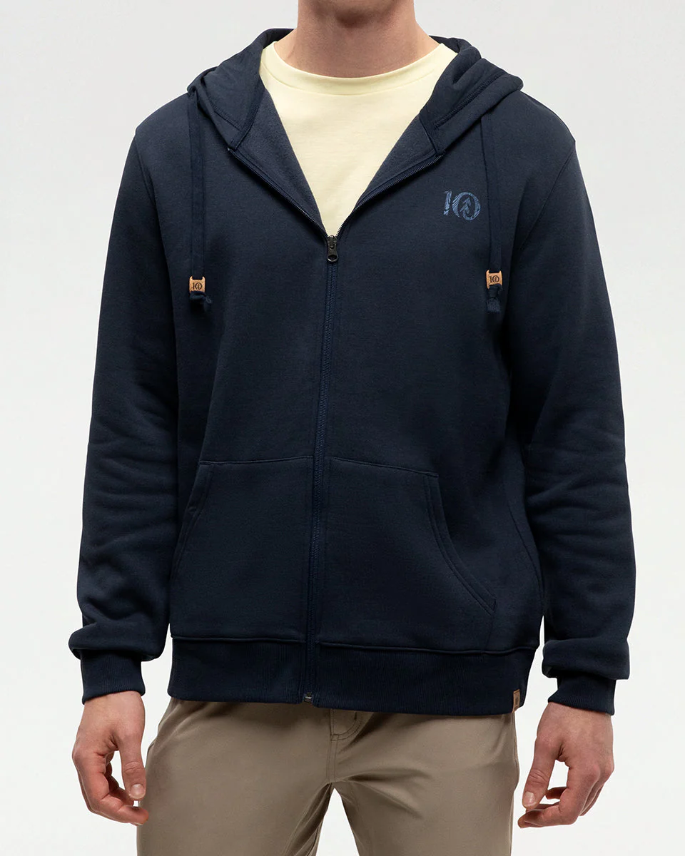 Woodblock Ten Zip Hoodie - Image 2